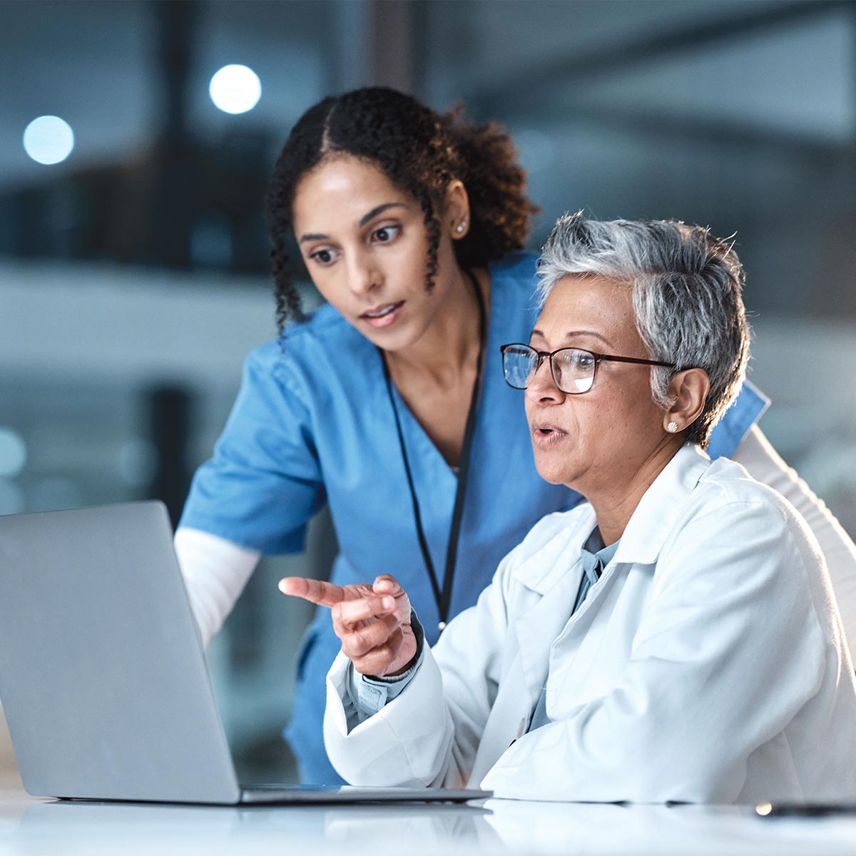Care Team on a Computer
